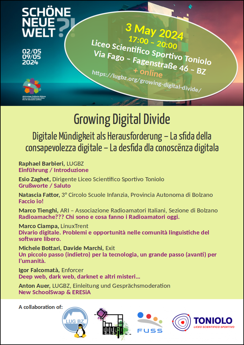 Program of Seminar "Growing Digital Divide" with border